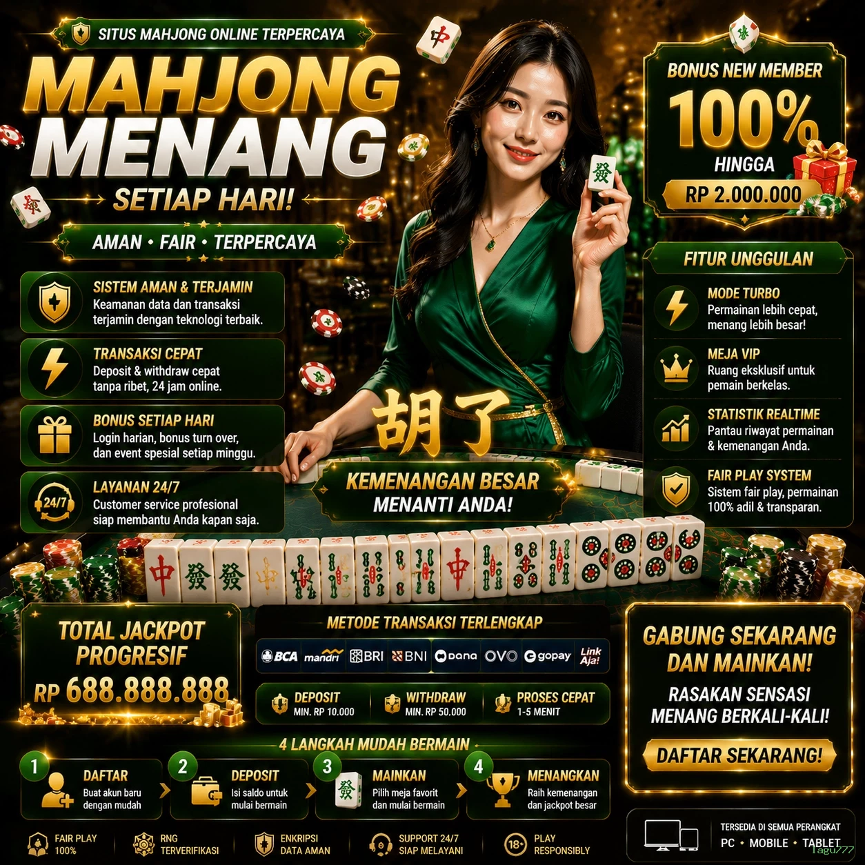 Cara Mendaftar dan Verifikasi Akun di lagu777
